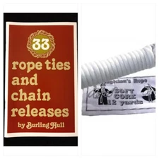 Magicians Soft Rope 36 feet, custom made for magic! Pro quality & 33 Trick Book