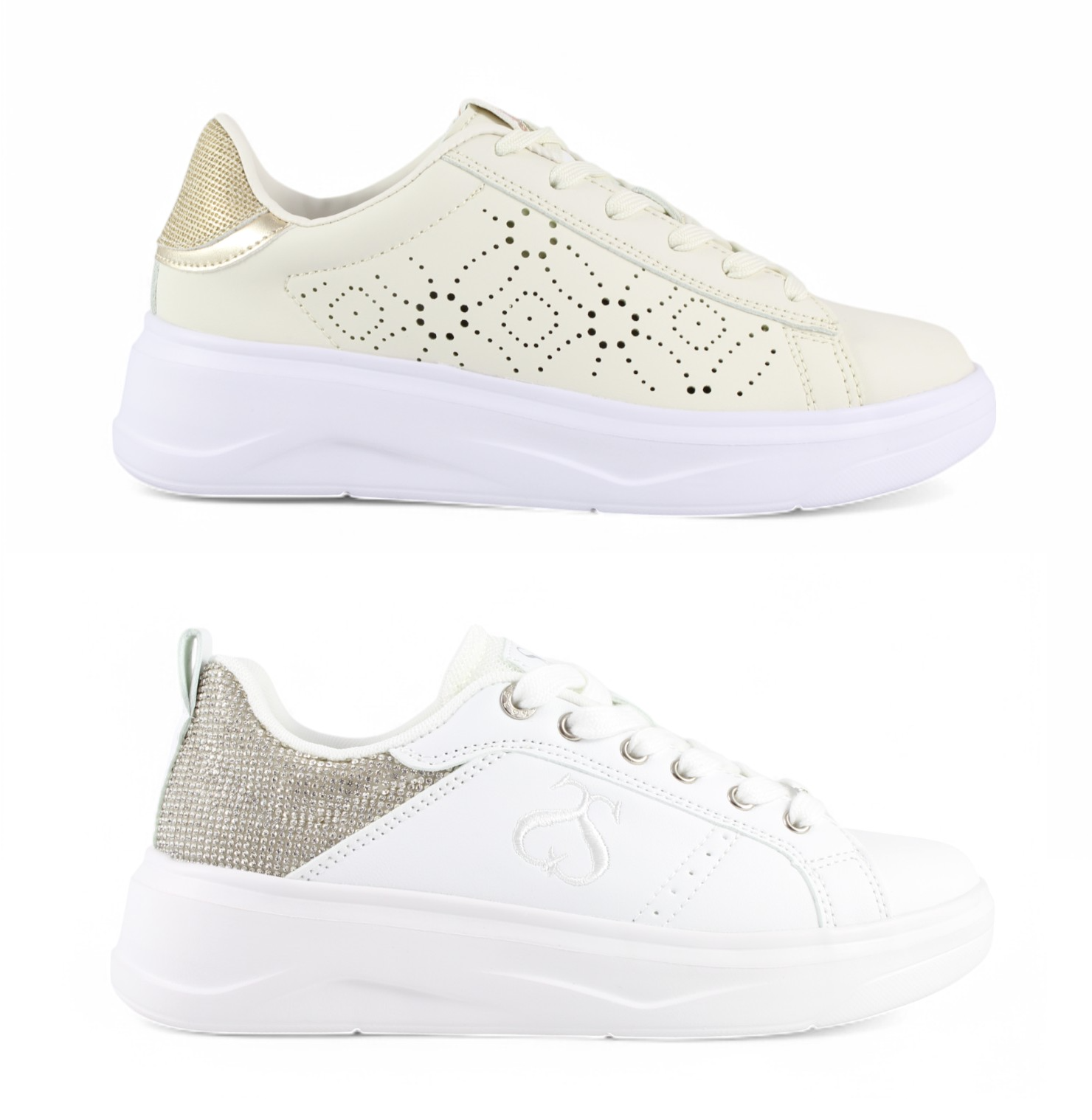 SAOLA SOLO SOPRANI scarpe donna sportive leggere ecopelle leggere primavera zeppa alta