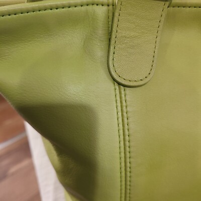 COACH VINTAGE WAVERLY LIME GREEN LEATHER TOTE BAG 4133 | eBay