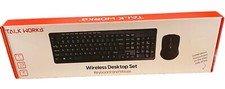 TALK WORKS Wireless Mouse and Keyboard Combo - Includes Bluetooth USB Insert Plu