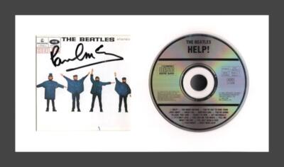 Paul McCartney The Beatles Signed Autograph Help Framed CD Display