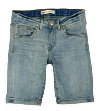 LEVIS Youth Cuffed Bermuda Denim Jean Shorts w Flap Pockets Girls 10 reg