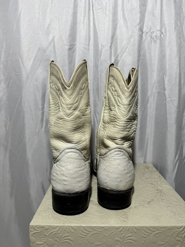 White Ostrich Western Boots Don Cuco Womens Sz 6 Boots White Ostrich - 第 4/8 張圖片