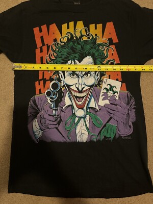 VINTAGE 1989 DC Comics Batman Joker T-Shirt Men Small Graphic