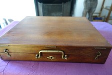 GRANDE MALLETTE coffret boite DE PEINTRE ANCIENNE ANTIC PAINTER BOX