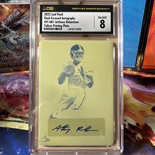 2022 Leaf Flash Anthony Richardson Auto 1/1 Yellow Printing Plate CSG 8