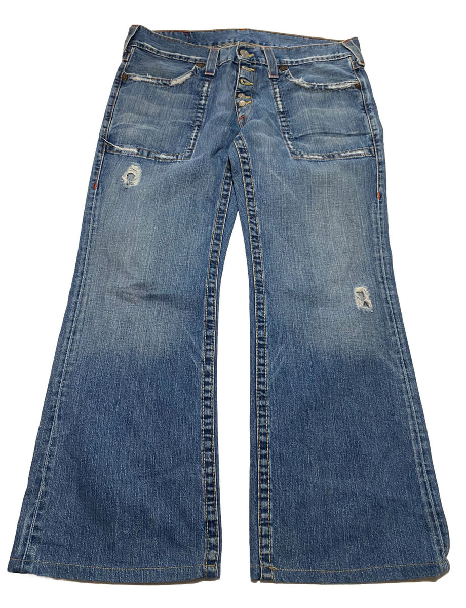 True Religion Section #804 Men's Distressed Denim Jeans True Religion Section #804 Men's Distressed Denim Jeans