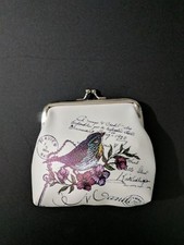 Ladies women girl coin mini leather purse wallet card holder clasp handbag