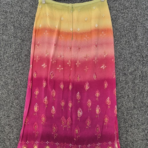 Vintage Sportsgirl Maxi Skirt Womens Size 12 Pink Floral AUS Made Boho Cottage - Picture 2 of 8