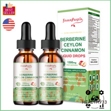 Berberine Supplement with Ceylon Cinnamon 1500mg Liquid Drops Natural Extract