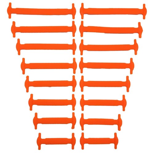 16pc Silicone Shoelaces No Tie Elastic ShoeLace 12 Colors Rubber Lace - Picture 25 of 32