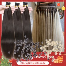 Nano Ring 100 REMY Human Hair Extensions Micro Loop Beads I Tip Highlight 200S