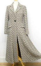 Per Una M&s Stunning Serena Mink & Cream Tweed Long Coat 18 Bn Full Length Rare