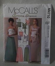McCall's sewing pattern M4710 size 10 12 14 16 Misses Evening Elegance