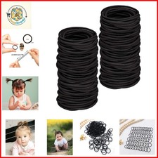 200PCS Small Hair Ties,No Crease Baby Hair Ties Black Elastic Hair Ponytail...