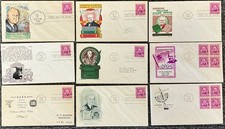 1948 William White #960 FDC. Group of 9 Different William Allen White Covers