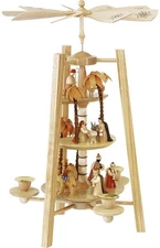15918 - Richard Glaesser Pyramid - 3 tiers - Nativity - 16"H x 9"W x 10.75"D