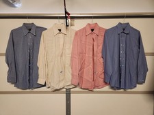 Lot Of 5 Jos A Bank Dress Shirts Men Button Up Size Medium L0011