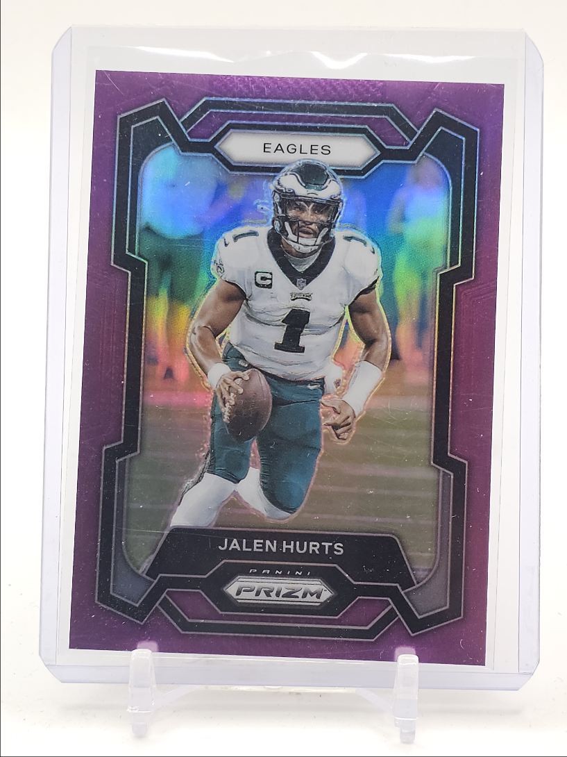JALEN HURTS 2023 PANINI PRIZM FOOTBALL PURPLE EAGLES #244 /125 Q6145
