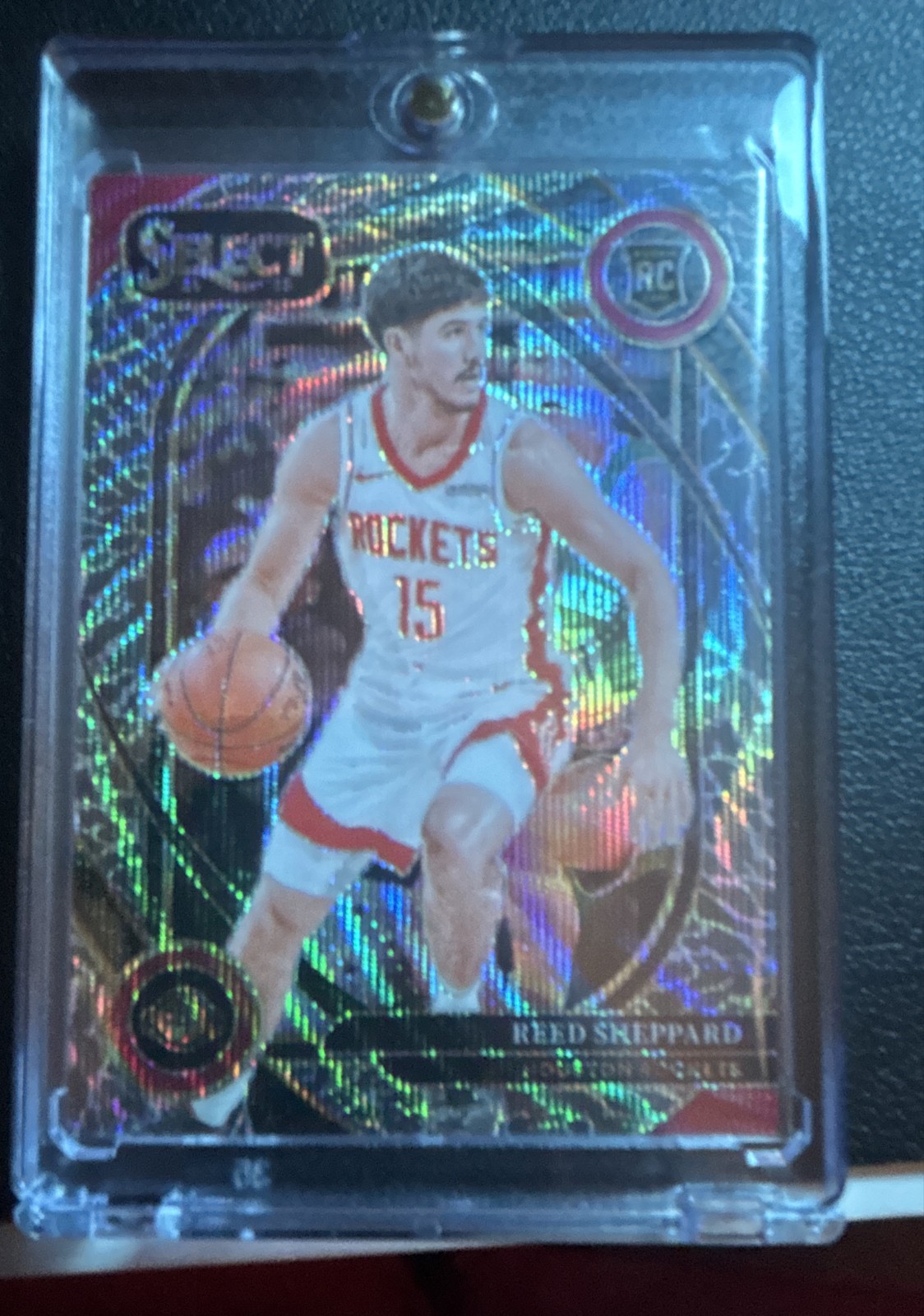 2024-25 Panini Select - Courtside Reed Sheppard #299 Zebra Prizm (RC)