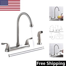 Elegant Brushed Nickel Kitchen Faucet with Pull Down Sprayer  360  Swivel Spout