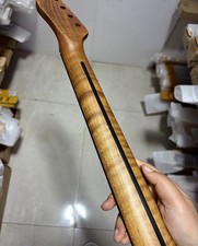 22fret Roasted Flame Maple Electric guitar neck part rosewood fretboard