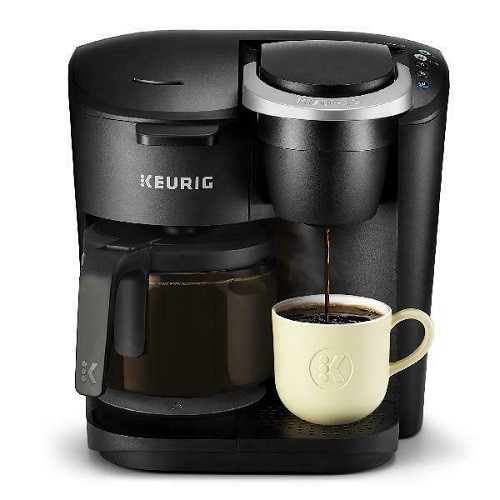 With Single Serve K-cup Pod Black