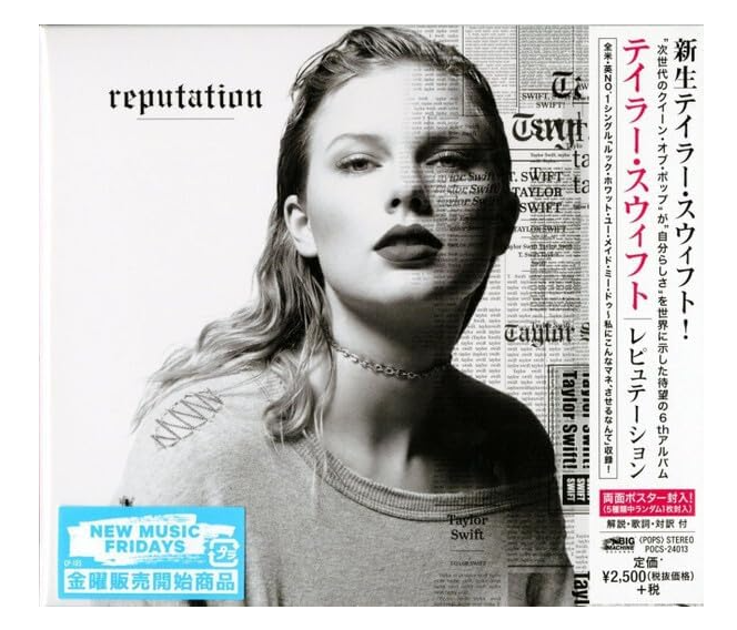 Taylor Swift Reputation Standard Edition CD+Poster JAPAN POCS