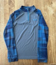 Under Armour Boys' 1/4 Zip Loose Fit Heat Gear Blue Size YLG