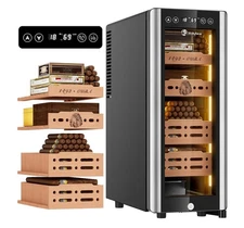 New No Box LIHTUN 35L Electric Cooling Cigar Humidor, 250 Cigars Temp & Humidity