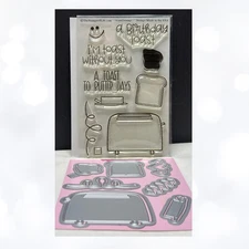 The Stamps Of Life TOAST Breakfast Funny Rubber Stamps Dies