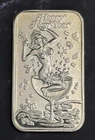 Vintage Crown Mint Holiday Beauties New Year 1 oz .999 Fine Silver Bar RARE