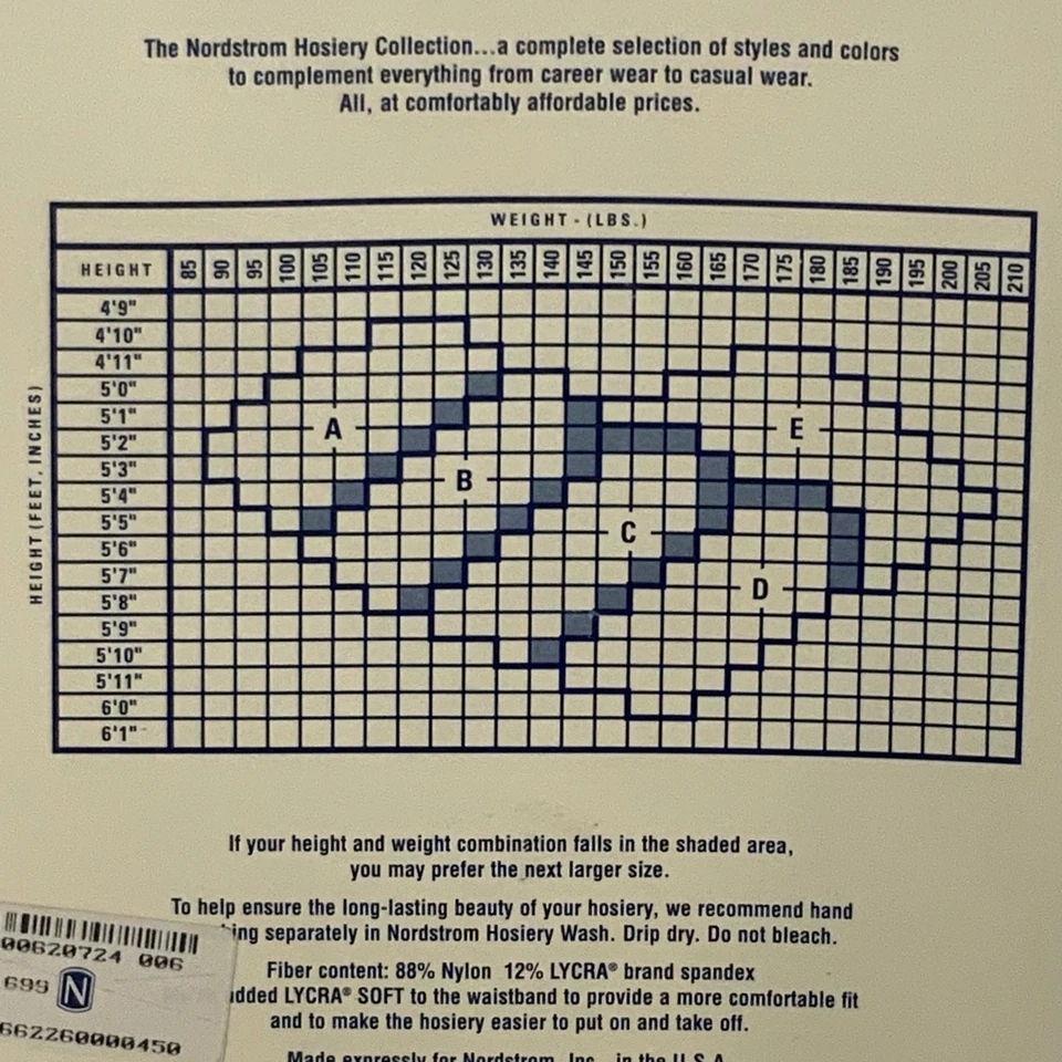 Nordstrom Sheer Pantyhose 2 Pair Size B Medium Vanilla Ivory Sandalfoot 173 - Image 4 of 4