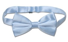 100 SILK BOWTIE Solid BABY SKY BLUE Color Mens Bow Tie for Tuxedo or Suit