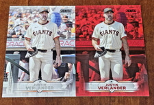 2025 Topps Stadium Club Justin Verlander Red variation & Base SF Giants #162