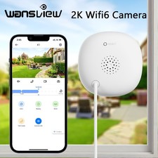 Wansview Window Camera WIFI6 Security Camera Indoor Camera 2K Color Night Vision