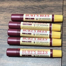 5x Burts Bees Lip Shimmer Fig 0.09 Oz Each