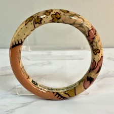 Vintage Floral Boho Mod Bangle Bracelet Paul Sorensen Design Denmark