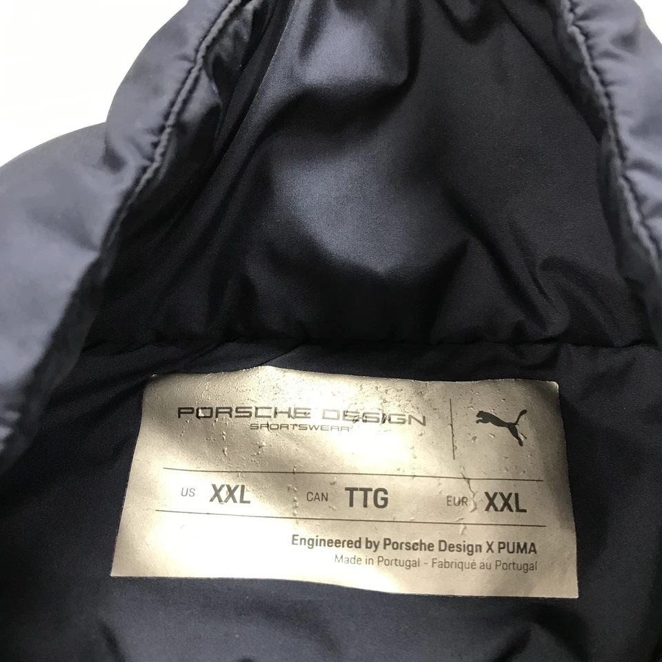 Colete masculino Puma Porsche Design 2XL XXL azul bufante zíper completo carros de corrida ao ar livre - Imagem 4 de 4
