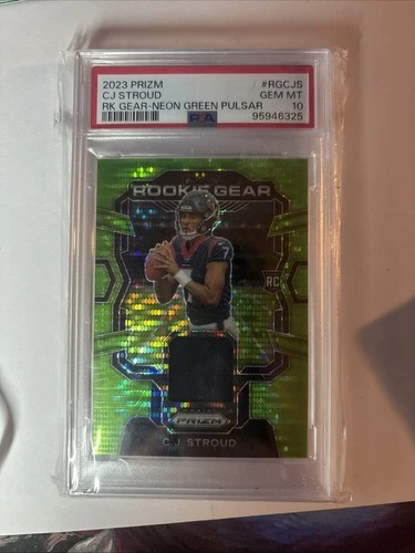 2023 Panini Prizm - RK Gear C.J. Stroud #RG-CJS Neon Green Pulsar Prizm PSA 10