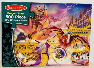 Melissa & Doug Dragon Storm 500 Piece Jigsaw Puzzle 19”X27” - Image 1 of 3
