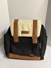 JJ Cole Bloomfield Modular Knapsack Diaper Bag, Onyx  Ivory