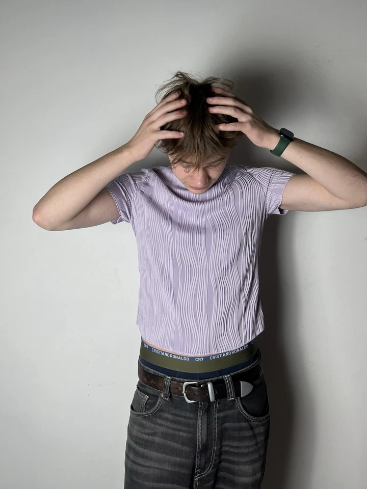 🔥 Camiseta cuadrada vintage de Japón estilo pleats Please Issey Miyake de los 90 Camiseta Y2k Foto 3 de 4