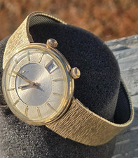 Orologio da polso vintage ORO Jaeger-LeCoultre (JLC) Memovox data, probabilmente primi anni '60.