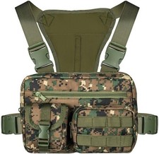 TheManlyHabitat Tactical Chest Rig for Men Women MOLLE Chest Pack with Qui...