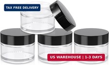 1oz Jars with Lids, HOA Kinh 4 Pack Clear Glass Jars Empty Cosmetic Containers R