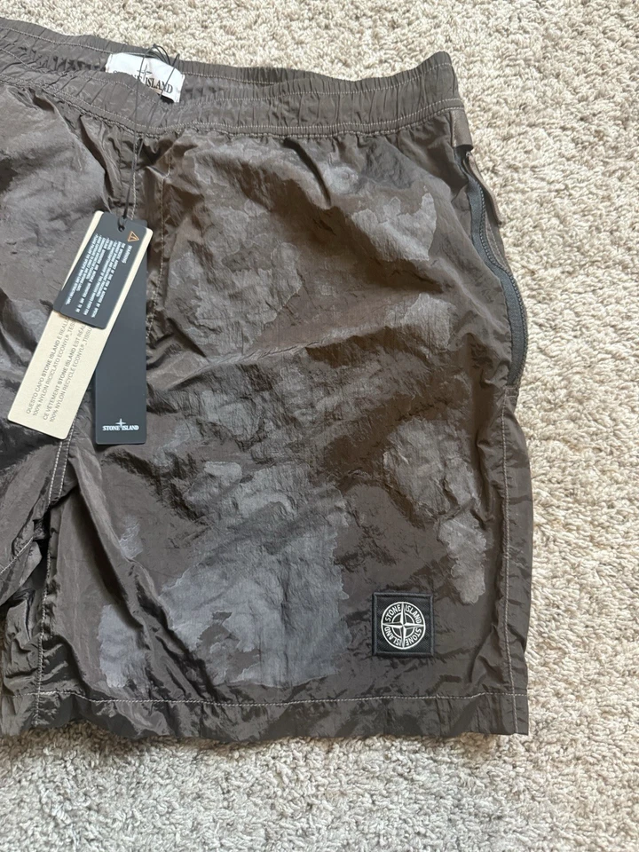 Stone Island Nylon Metal Econyl Khaki Swim Shorts Trunks Mens XXL BNWT DS - Image 2 of 4