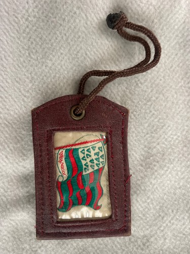 VESPUCCI BROWN VINTAGE Luggage tag Genuine Saddle Leather