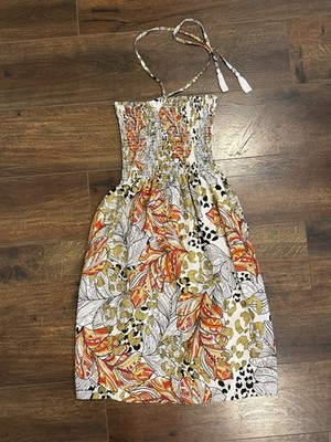 Women s Gypsy Blu Multicolor Sundress Knee Length Size Medium