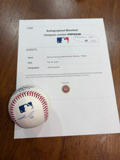 Phillies Jose Alvarado Autographed Rawlings Baseball w/MLB Hologram Authenticity